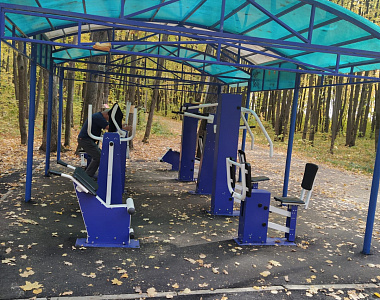 В лесопарковой зоне юго-западной части Саранска заменили уличные тренажеры